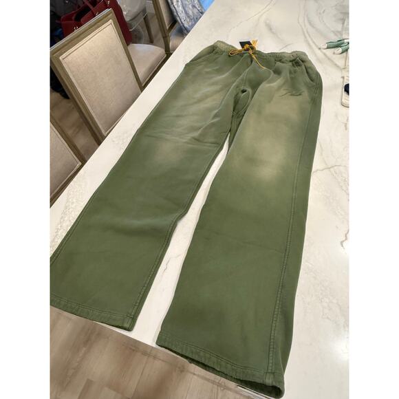 RHUDE Authentic Men's SUNDRY OLIVE Embroidered Logo Sweatpants XXL | MSRP: $765 - Picture 7 of 11